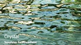  Presentation with ripples - PPT theme consisting of colorful-and-vivid-green-water background and a seafoam green colored foreground