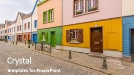  Presentation with apartment - Amazing presentation having colorful apartment building in amiens backdrop and a  colored foreground