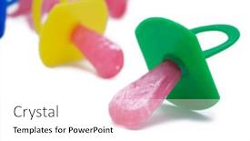  Presentation with lollipop - Presentation consisting of colorful appetizing lollipop isolated on white background background and a white colored foreground