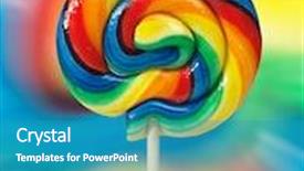 Presentation with lollipop - Beautiful slides featuring colorful appetizing lollipop on colorful background isolated with clipping path backdrop and a teal colored foreground