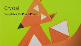  Presentation with fox - Slide deck consisting of colorful-applique-of-a-funny background and a yellow colored foreground