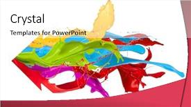  Presentation with abstract orange color wave design - Cool new slides with colorful arrows - colored splashes arrow design isolated backdrop and a white colored foreground