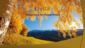  Presentation with earth day - Presentation theme consisting of colorful-autumn-day and a  colored foreground