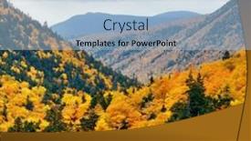  Presentation with autumn - PPT theme with colorful-autumn-foliage-in-white background and a light blue colored foreground