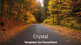  Presentation with rural - Cool new theme with colorful-autumn-forest-beautiful-rural backdrop and a tawny brown colored foreground
