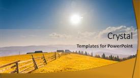  Presentation with sugarcane fields mountains landscape nature - Theme featuring colorful autumn landscape carpathian mountains background and a  colored foreground