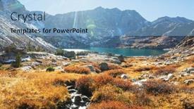  Presentation with season - Presentation theme enhanced with colorful-autumn-season-in-mountains background and a  colored foreground