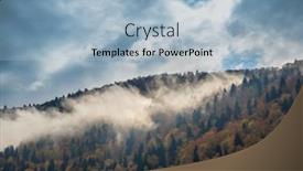  Presentation with woods - Presentation theme enhanced with colorful-autumn-trees-in-evergreen background and a  colored foreground