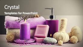 Presentation with bright colorful candy isolated - Slide deck enhanced with colorful background lavender spa concept background and a gray colored foreground