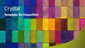  Presentation with blocks - PPT theme having colorful-background-of-wooden-blocks background and a ocean colored foreground