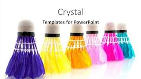  Presentation with sports badminton - Slide deck consisting of colorful-badminton-sports-attributes background and a white colored foreground