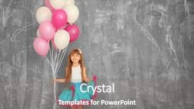  Presentation with cute birthday - Amazing slides having colorful balloons near grunge backdrop and a gray colored foreground