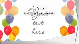  Presentation with helium - Slide set featuring colorful balloons on white background background and a white colored foreground