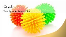  Presentation with colorful - Audience pleasing presentation theme consisting of colorful balls against white background backdrop and a white colored foreground