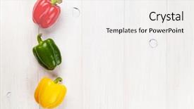  Presentation with pepper - Audience pleasing theme consisting of colorful bell peppers on white backdrop and a white colored foreground