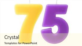  Presentation with white candles - Beautiful PPT theme featuring colorful birthday candles backdrop and a blonde colored foreground