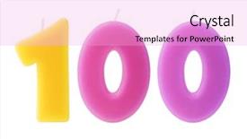  Presentation with white candles - Colorful slide set enhanced with colorful birthday candles backdrop and a lavender colored foreground