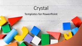  Presentation with colour blocking building blocks - Slides having colorful blocks of different shapes background and a light gray colored foreground