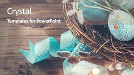  Presentation with snowdrop - Cool new PPT theme with snowdrops - easter concept art design backdrop and a gray colored foreground