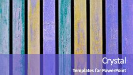  Presentation with vertical - PPT theme having colorful blue yellow and turquoise background and a cobalt blue colored foreground