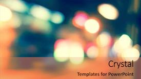  Presentation with urban design - Cool new presentation theme with colorful blurred - artistic style - defocused urban backdrop and a coral colored foreground