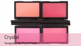  Presentation with blush - Slides consisting of close up beautiful burgundy - colorful blush palettes isolated background and a coral colored foreground