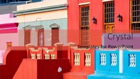  Presentation with cape town - Cool new presentation theme with colorful-bo-kaap-quarter backdrop and a red colored foreground