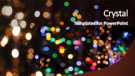  Presentation with christmas lights - PPT theme enhanced with colorful bokeh of christmas lights background and a wine colored foreground