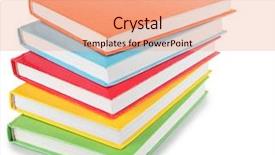  Presentation with bright colorful candy isolated - Amazing slide deck having colorful books isolated on white backdrop and a coral colored foreground