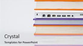  Presentation with bright colorful candy isolated - Colorful theme enhanced with colorful books with laptop isolated backdrop and a white colored foreground