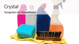  Presentation with liquid - Colorful PPT layouts enhanced with colorful bottles of dish washing backdrop and a white colored foreground