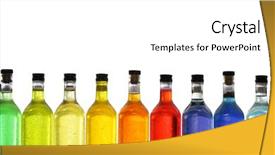  Presentation with vodka - Beautiful presentation theme featuring colorful bottles backdrop and a white colored foreground