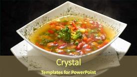  Presentation with colorful teeth mold - Slide set featuring colorful bowl of fresh vegtable background and a coral colored foreground