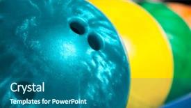  Presentation with bowling - Cool new PPT theme with colorful bowling balls in front backdrop and a ocean colored foreground