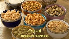  Presentation with moroccan - Slide deck consisting of colorful-bowls-with-a-variation background and a tawny brown colored foreground