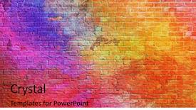  Presentation with brick - Slides consisting of colorful brick wall background background and a red colored foreground