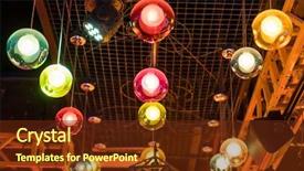  Presentation with heat - Presentation theme consisting of colorful bright lamps background and a tawny brown colored foreground