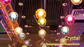  Presentation with heat - Slide set with colorful bright lamps background and a tawny brown colored foreground