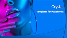  Presentation with fashion - Presentation design enhanced with colorful bright neon blue background and a gray colored foreground