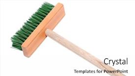  Presentation with bright colorful candy isolated - Theme enhanced with colorful broom isolated on white background and a white colored foreground