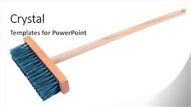  Presentation with bright colorful candy isolated - Cool new presentation theme with colorful broom isolated on white backdrop and a white colored foreground