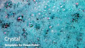  Presentation with color bubbles - Slide deck featuring colorful bubbles - abstract color foam close-up background and a teal colored foreground