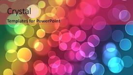  Presentation with circle - Slide deck with colorful bubbles - circle bokeh background and a red colored foreground