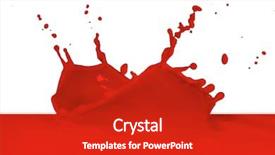  Presentation with splashing - PPT theme having colorful bubbles - red paint splashing isolated background and a  colored foreground