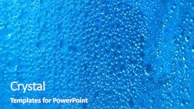  Presentation with crystal for drop of water on w - Slide set with colorful bubbles - water drops raindrops background and a teal colored foreground