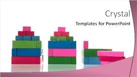  Presentation with build - Presentation design consisting of colorful-build-houses-with-wooden background and a white colored foreground