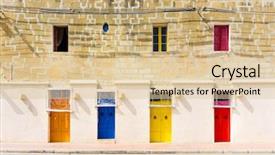  Presentation with malta - Slide deck consisting of colorful building in valletta malta background and a  colored foreground