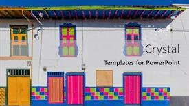  Presentation with colombia - Slide deck consisting of near salamina caldas in colombia background and a light gray colored foreground