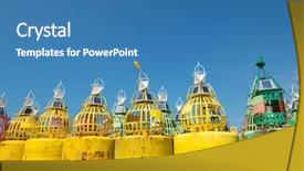  Presentation with navigation - Amazing presentation design having colorful buoys for navigation backdrop and a  colored foreground