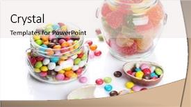  Presentation with colorful - Presentation theme enhanced with colorful candies and marmalade isolated background and a lemonade colored foreground